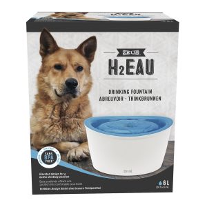 Zeus Fontaine à eau H2 EAU 6L bleue claire / blanche 25.5×18.5x31cm