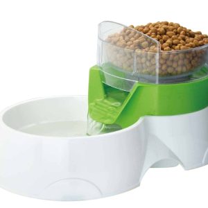 2in1 Fontaine&distributeur nour. Montego 28×18.5×14.5cm vert/blanc, 600ml