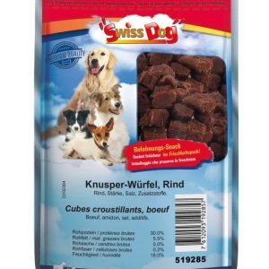 SwissDog Cubes croquants, boeuf 140g