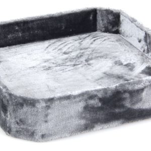 Boite carrée à jouet, 48x48x10cm, grise