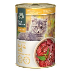 JUNIOR B¿uf&Veau avec ortie 400g Aliments complets humides Boîtes